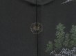 Photo5: 4228T04z510 Vintage Japanese Kimono Silk HAORI Temple Black (5)