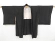 Photo6: 4228T04z510 Vintage Japanese Kimono Silk HAORI Temple Black (6)