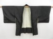 Photo4: 4228T10z500 Vintage Japanese Kimono Silk HAORI  Black (4)