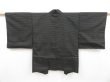 Photo6: 4228T10z500 Vintage Japanese Kimono Silk HAORI  Black (6)