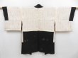 Photo6: 4229T04z610 Vintage Japanese Kimono Silk HAORI Leaf Black (6)