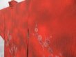 Photo2: 4229T11z640 Vintage Japanese Kimono Silk HAORI Flower Orange-Red (2)