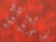 Photo3: 4229T11z640 Vintage Japanese Kimono Silk HAORI Flower Orange-Red (3)