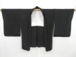 Photo5: 4229T12z630  Unused Japanese Kimono Silk HAORI Leaf Black (5)