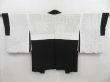 Photo6: 4229T12z630  Unused Japanese Kimono Silk HAORI Leaf Black (6)