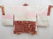 Photo6: 4229T13z540 Vintage Japanese Kimono Silk SHIBORI HAORI  Dark red (6)