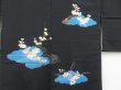 Photo3: 4229T14z550 Vintage Japanese Kimono Silk HAORI Chrysanthemum Black (3)