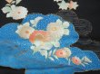 Photo4: 4229T14z550 Vintage Japanese Kimono Silk HAORI Chrysanthemum Black (4)