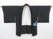 Photo5: 4229T14z550 Vintage Japanese Kimono Silk HAORI Chrysanthemum Black (5)