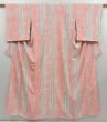 Photo1: 4301T02z910  Japanese Kimono Silk KOMON Flowers Pink (1)