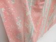 Photo3: 4301T02z910  Japanese Kimono Silk KOMON Flowers Pink (3)