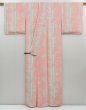 Photo4: 4301T02z910  Japanese Kimono Silk KOMON Flowers Pink (4)