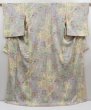 Photo1: 4301T13z920  Japanese Kimono Silk KOMON Flower cart Light gray (1)