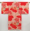 Photo1: 4303T04z470 Antique Japanese Kimono Silk JUBAN Royal cart Red (1)