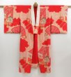 Photo8: 4303T04z470 Antique Japanese Kimono Silk JUBAN Royal cart Red (8)