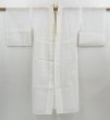 Photo5: 4303T09z310  Japanese Kimono Synthetic See through JUBAN Flower Off-white (5)