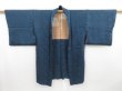 Photo6: 4304T03z570 Vintage Japanese Kimono Silk HAORI Karakusa Steel blue (6)