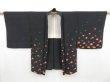 Photo5: 4304T09z710 Vintage Japanese Kimono Silk HAORI Plum blossom Black (5)