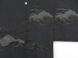 Photo3: 4304T11z600 Vintage Japanese Kimono Silk HAORI Mountain Black (3)