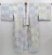 Photo5: 4306T01z570  Japanese Kimono Silk JUBAN Sakura Dull light blue (5)