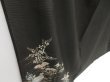 Photo3: 4306T03z370 Vintage Japanese Kimono Silk RO TOMESODE Flowers Black (3)