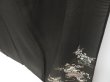 Photo4: 4306T03z370 Vintage Japanese Kimono Silk RO TOMESODE Flowers Black (4)