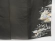 Photo7: 4306T04z330 Vintage Japanese Kimono Silk RO TOMESODE Folding fan Black (7)