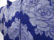 Photo3: 4306T07z400 Vintage Japanese Kimono Silk MEISEN HAORI Peony Dark lavender blue (3)