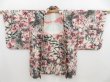 Photo5: 4306T10z400 Vintage Japanese Kimono Silk MEISEN HAORI Plum tree Off-white (5)