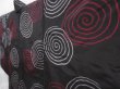 Photo2: 4306T11z440 Vintage Japanese Kimono Silk MEISEN HAORI Ripple Black (2)