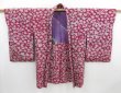 Photo5: 4306T13z340 Vintage Japanese Kimono Silk MEISEN HAORI Plum blossom (5)