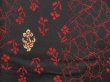 Photo6: 4306T14z870 Vintage Japanese Kimono Silk OMESHI KOMON Flower Black (6)