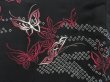 Photo4: 4307T03z540 Vintage Japanese Kimono Silk HAORI Butterfly Black (4)