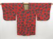 Photo6: 4307T04z530 Vintage Japanese Kimono Silk HAORI COAT Tomato red (6)