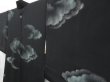 Photo2: 4307T07z690 Vintage Japanese Kimono Silk HAORI Cloud Black (2)