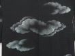 Photo3: 4307T07z690 Vintage Japanese Kimono Silk HAORI Cloud Black (3)