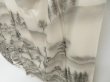 Photo4: 4307T13z950  Japanese Kimono Silk TSUKESAGE Trees Off-white (4)