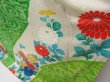 Photo4: 4309T01z1120 Vintage Japanese Kimono Silk FURISODE Chrysanthemum Yellow green (4)