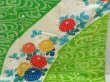 Photo7: 4309T01z1120 Vintage Japanese Kimono Silk FURISODE Chrysanthemum Yellow green (7)