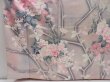 Photo6: 4309T02z1230 Vintage Japanese Kimono Silk FURISODE Flowers Ash pink (6)