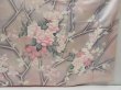 Photo7: 4309T02z1230 Vintage Japanese Kimono Silk FURISODE Flowers Ash pink (7)