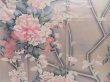 Photo8: 4309T02z1230 Vintage Japanese Kimono Silk FURISODE Flowers Ash pink (8)