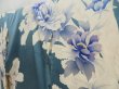 Photo2: 4309T03z1180 Vintage Japanese Kimono Silk FURISODE Peony Blue-Gray (2)