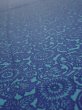 Photo4: 2Z03z90  Japanese Kimono Silk  FABRIC Chrysanthemum Indigo 66.1x14.4 (4)