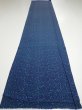 Photo5: 2Z03z90  Japanese Kimono Silk  FABRIC Chrysanthemum Indigo 66.1x14.4 (5)