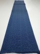 Photo5: 2Z05z90  Japanese Kimono Silk  FABRIC Chrysanthemum Indigo 66.1x14.4 (5)