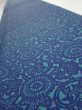 Photo4: 2Z08z40  Japanese Kimono Silk  FABRIC Chrysanthemum Indigo 59.1x7.1 (4)