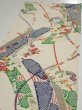 Photo3: 2Z01z70  Japanese Kimono Silk  FABRIC Flowers, Noshi Off-white 46.5x14.6 (3)