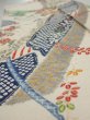 Photo4: 2Z10z30  Japanese Kimono Silk  FABRIC Flowers, Noshi Off-white 36.2x7.1 (4)