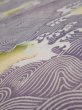 Photo4: 2Z02z  Japanese Kimono Silk  FABRIC Wave Light purple (4)